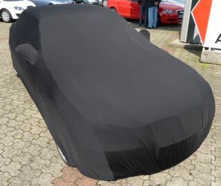 Schwarzes AD-Cover® Mikrokontur mit Spiegeltaschen für BMW 3er E93