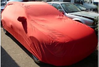 Car-Cover Satin Red mit Spiegeltaschen für Audi A4 Avant B5