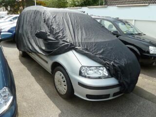 Car-Cover Satin Black mit Spiegeltaschen für VW Sharan I