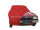 Car-Cover Satin Red mit Spiegeltasche für  Ford Fiesta II Typ FBD