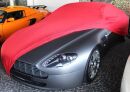 Red AD-Cover ®Mikrokontur with mirror pockets for  Aston Martin V8 Vantage