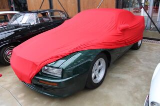 Rotes AD-Cover mit Spiegeltaschen für Aston Martin Virage