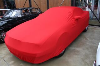 Rotes AD-Cover mit Spiegeltaschen für Aston Martin Virage