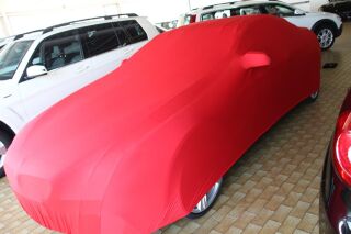Rotes AD-Cover® Mikrokontur mit Spiegeltaschen für BMW...