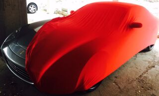 Red AD-Cover ® Mikrokontur with mirror pockets for  Ferrari 612 Scaglietti