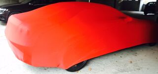 Rotes AD-Cover Mikrokontur mit Spiegeltaschen für  Ferrari 612 Scaglietti
