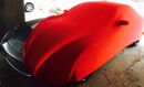 Rotes AD-Cover Mikrokontur mit Spiegeltaschen für  Ferrari 612 Scaglietti