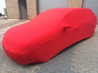 Rotes AD-Cover® Stretch mit Spiegeltaschen für Opel Signum