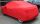 Rotes AD-Cover® Mikrokontur mit Spiegeltaschen für Peugeot 207CC