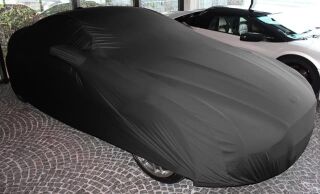 Schwarzes AD-Cover® Mikrokontur mit Spiegeltaschen für  Aston Martin V8 Vantage