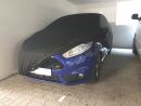 Black AD-Cover ® Stretch with mirror pockets for  Ford Fiesta VII Typ JA8