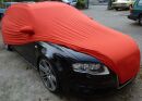 Red AD-Cover ® Mikrokontur with mirror pockets for Audi A4 Avant