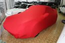 Red AD-Cover ® Mikrokontur with mirror pockets for Porsche 911 Turbo