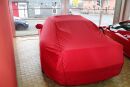 Car-Cover Satin Red mit Spiegeltaschen für Porsche 997 Turbo