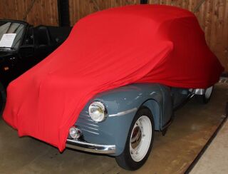 Rote Stoffgarage für  Renault  4CV 1947-1961