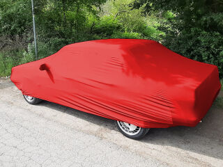 Rotes AD-Cover® Mikrokontur mit Spiegeltaschen für Audi 80 B2 1978-1986