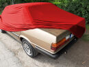 Red AD-Cover ® Mikrokontur with mirror pockets for Audi 80 B2 1978-1986