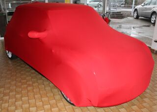 Red AD-Cover ® Mikrokontur with mirror pockets for BMW Mini Coupe