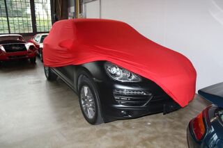 Red AD-Cover ® Mikrokontur with mirror pockets for Porsche Cayenne 2