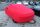 Red AD-Cover ® Stretch with mirror pockets for Porsche Cayman Typ 981c