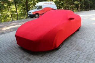 Vollgarage Mikrokontur® Rot mit Spiegeltaschen für Jaguar F-Type