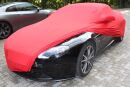 Red AD-Cover ® Mikrokontur with mirror pockets for Aston Martin Vantage Roadster