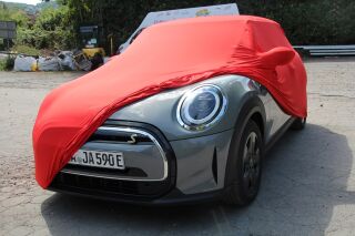 Red AD-Cover ® Stretch with mirror pockets for BMW Mini from 2021