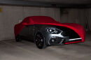 Red AD-Cover ® Stretch with mirror pockets for Fiat 124 Spider ab 2016
