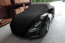 Black AD-Cover ® Mikrokuntur with mirror pockets for Porsche Cayman Typ 981c