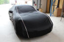 Car-Cover Satin Black with mirror pockets for Porsche Cayman Typ 981c