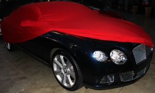 Vollgarage Mikrokontur® Rot mit Spiegeltaschen für Bentley Continental GTC Cabrio