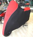 Perfect tailored motorcycle protective cover with mirror pockets for Kymco Downtown 125i