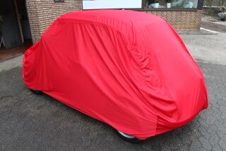 Car-Cover Satin Red für Fiat 500 mit Stoßstangenbügel
