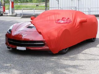 Vollgarage Mikrokontur® Rot mit Spiegeltaschen für Corvette C7