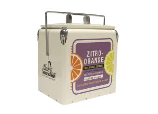 Sausebub Retro cool box in vintage fruit juice design