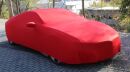 Rote indoor Vollgarage mit Spiegeltaschen für BMW i8