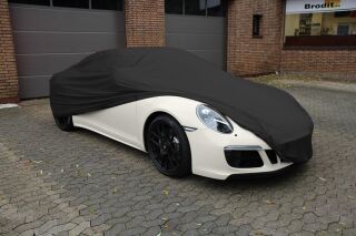 Car-Cover Satin Black ohne Spiegeltaschen für Porsche 991