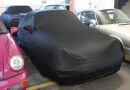 Movendi Car-Cover Satin Black mit Spiegeltaschen für...