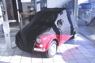 Car-Cover Satin Black mit Spiegeltaschen für Fiat 500