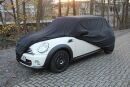 Car-Cover Satin Black mit Spiegeltaschen für BMW Mini