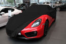 Car-Cover Satin Black with mirror pockets for Porsche Cayman