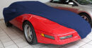 Blue AD-Cover ® Mikrokontur with mirror pockets for Chevrolet Corvette C4