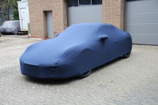 Blue AD-Cover ® Mikrokontur with mirror pockets for Porsche 996 Coupe & Cabrio