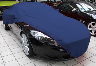 Vollgarage Mikrokontur® Blau mit Spiegeltaschen für Aston...