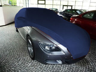 Blue AD-Cover ® Mikrokontur with mirror pockets for BMW 6er Coupe E63
