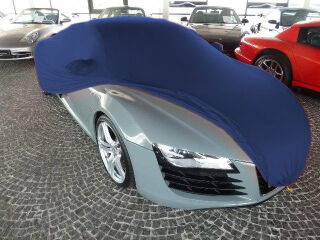 Blue AD-Cover ® Mikrokontur with mirror pockets for Audi R8