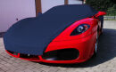 Blue AD-Cover ® Mikrokontur with mirror pockets for Ferrari F430