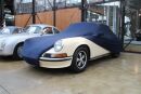 Blaue Mikrokontur Vollgarage mit 2 Spiegeltaschen für Porsche 911F & 912