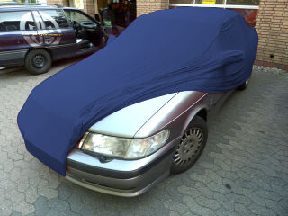 Vollgarage Mikrokontur® Blau mit Spiegeltaschen für Saab 900