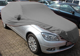 Grey AD-Cover ® Mikrokuntur with mirror pockets for Mercedes C-Klasse W204 ab 2007
